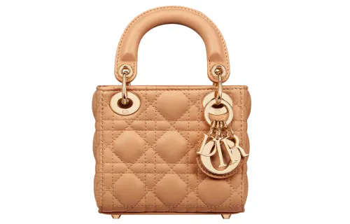 DIOR Lady Dior Sheepskin Logo Pendant Handbag, Shoulder Bag, Crossbody Bag, Handbag Extra Mini Women's