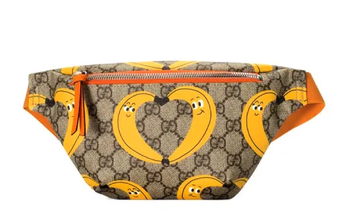 GUCCI Canvas With Leather Fanny Pack, Sling Bag, Kids' Bag Kids' Candy Color/Ebony/Orange Yellow