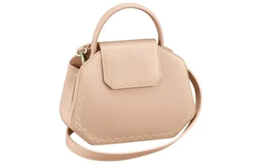 CARTIER Guirlande Calfskin Shoulder Bag, Crossbody Bag, Handbag Mini Women's Pink/Multicolor