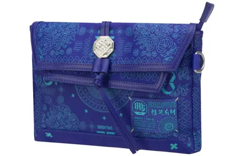 Li Ning Fabric Shoulder Bag, Crossbody Bag Regular Unisex Fluorescent Blue Purple