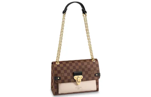 LOUIS VUITTON Vavin Coated Canvas With Grainy Calfskin Weiwei An Chain Bag, Shoulder Bag, Crossbody Bag Small Women's