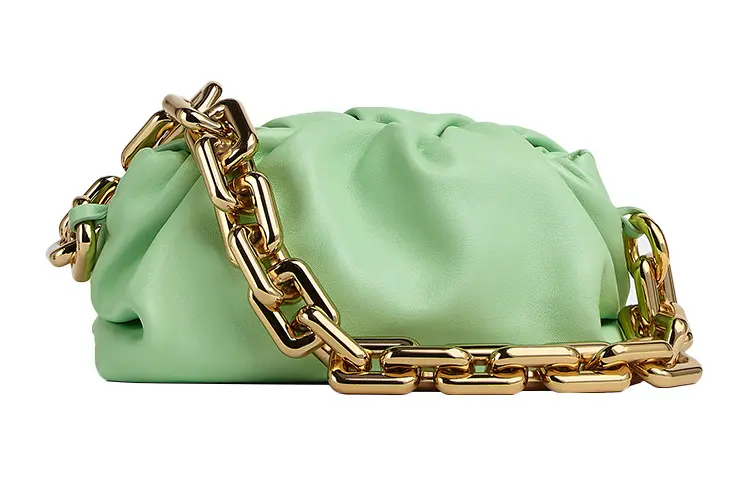 Bottega Veneta Teen Chain Pouch Wasabi