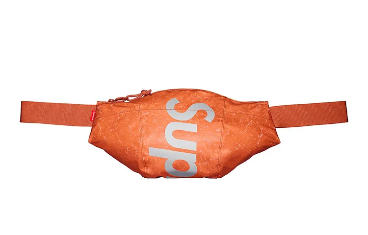 Supreme Nylon Crossbody Bag, Sling Bag, Fanny Pack Regular Unisex Orange Red/Black/Blue