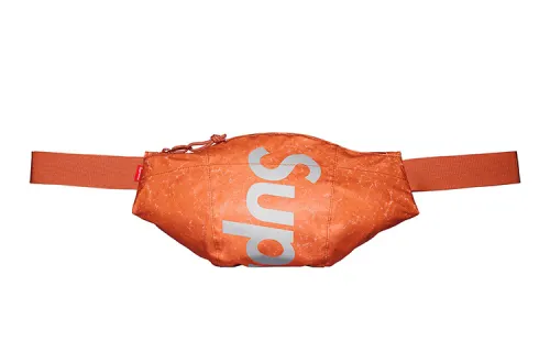 Supreme Nylon Crossbody Bag, Sling Bag, Fanny Pack Regular Unisex Orange Red/Black/Blue