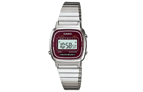CASIO VINTAGE L Quartz Movement Stainless Steel Strap Watch Men's Watches Red Watch Dial