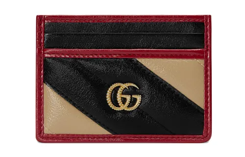 GUCCI GG Marmont Cow Leather Card Holder Card Holder Women's Multicolor