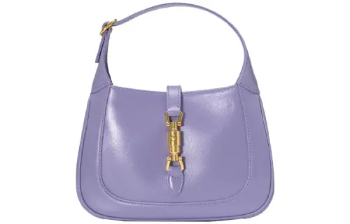 GUCCI Jackie 1961 Leather Crescent Shoulder Bag Shoulder Bag Small Women's Light Purple