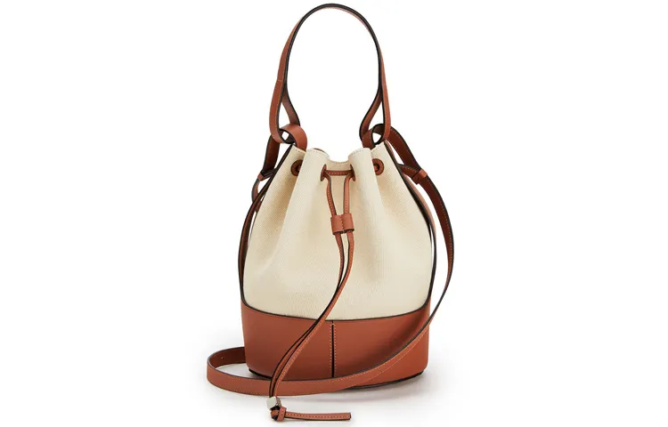 LOEWE Balloon Drawstring Closure Canvas With Leather