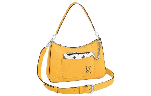 LOUIS VUITTON Epi Grain Cow Leather Shoulder Bag, Portable Crossbody Bag Women's Sunflower Yellow