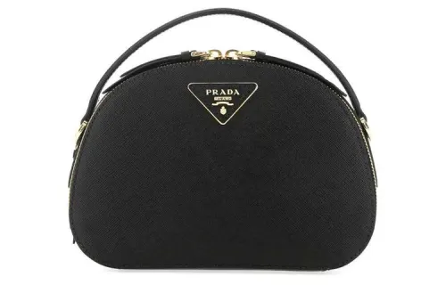 PRADA Saffiano Leather Handbag Regular Women's Black