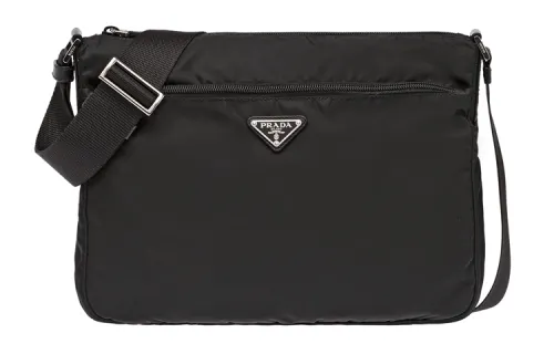 PRADA Re Nylon Fabric Shoulder Bag, Crossbody Bag Men's Black