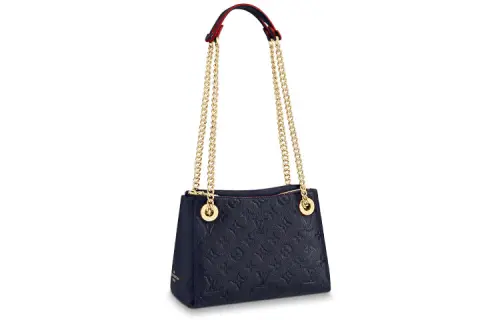 LOUIS VUITTON Suresnes Cow Leather Handbag, Shoulder Bag, Handbag Women's Deep Sea Blue