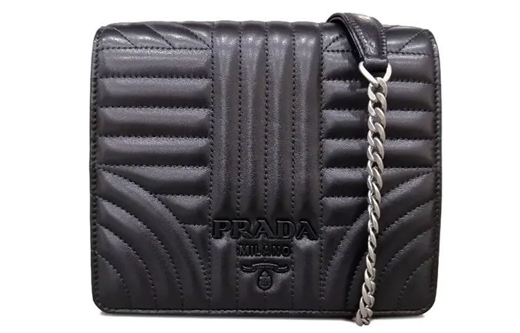 PRADA Sheepskin Shoulder Bag, Crossbody Bag Regular Women's Black
