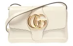 GUCCI Arli Cow Leather Shoulder Bag, Crossbody Bag Small Women's White