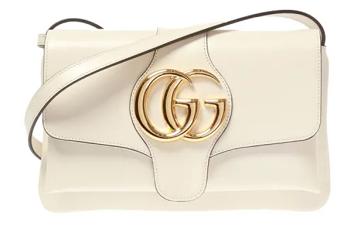 GUCCI Arli Cow Leather Shoulder Bag, Crossbody Bag Small Women's White