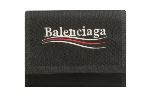 Balenciaga Nylon Fabric Coin Purse Regular Unisex Black