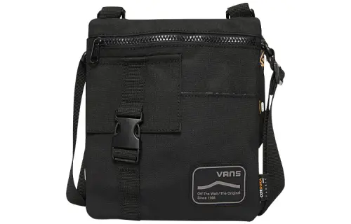Vans Fabric Shoulder Bag, Crossbody Bag Regular Unisex Pure Black