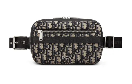 DIOR Nylon Fabric Shoulder Bag, Crossbody Bag, Sling Bag, Fanny Pack Regular Unisex Beige & Black