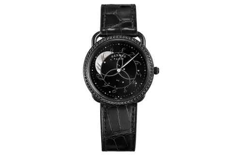 HERMES Arceau Wrist Watches Quartz Movement Genuine Leather Strap 36mm Black Dial Men's Watches