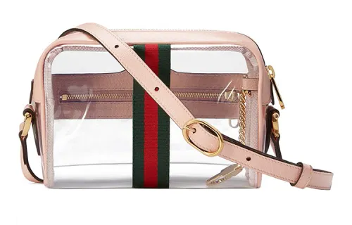 GUCCI Transparent Resin With Leather Camera Bag, Crossbody Bag, Shoulder Bag Women's