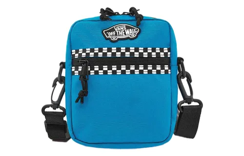 Vans Polyester One Shoulder Handbag, Crossbody Bag Regular Unisex Blue