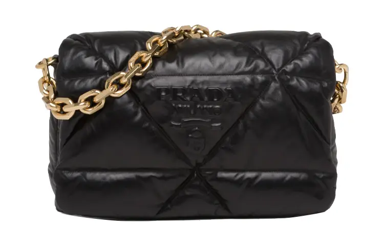 PRADA Leather Shoulder Bag, Crossbody Bag Women's Black