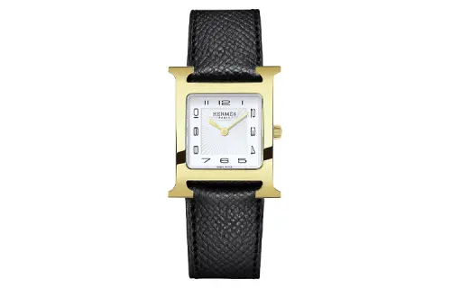 HERMES Heure H Wrist Watches Quartz Movement 30*26mm White Dial Women's Watch 30m Water Resistant