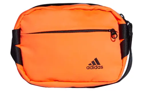 Adidas Athleisure Polyester Plain Weave Fabric Fanny Pack Sling Bag Crossbody Bag Small Unisex Orange