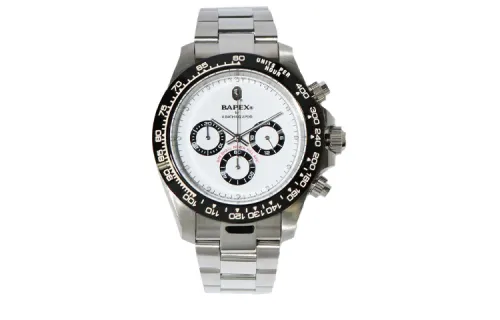 A BATHING APE Bape Watch Quartz Movement Stainless Steel Strap Watch Men's Watches Black Dial