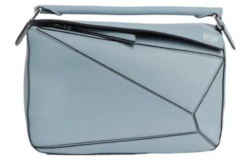 LOEWE Puzzle Calfskin Geometric Puzzle Bag, Handbag, Shoulder Bag, Crossbody Bag Medium Women's Haze Blue