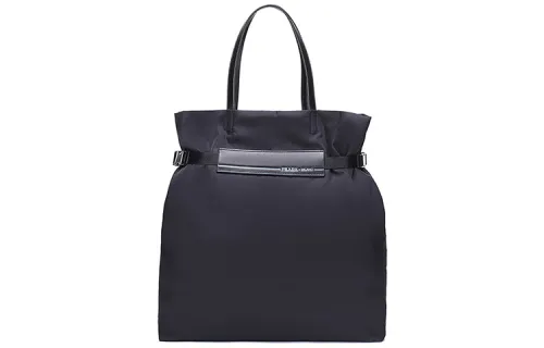 PRADA Commute Fabric Handbag Women's Black