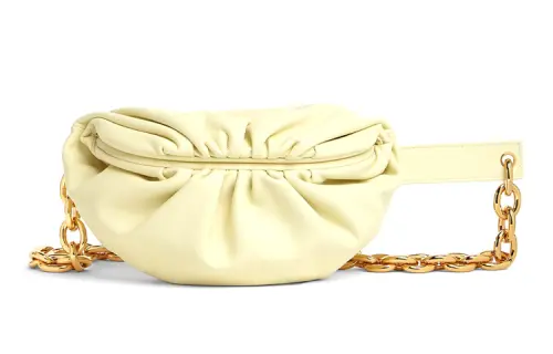 Bottega Veneta Cow Leather Fanny Pack Women's Ice Cream