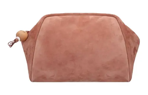 Loro Piana Suede Clutch Regular Women's Pink