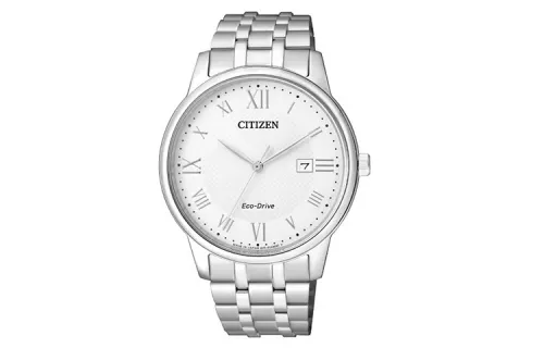 CITIZEN Light Powered Quartz Movement Stainless Steel Strap Watch Men's Watches Silver Dial