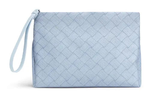 Bottega Veneta Nylon Clutch Men's Bubble Blue
