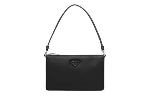 PRADA Shiny Leather Handbag Women's Black