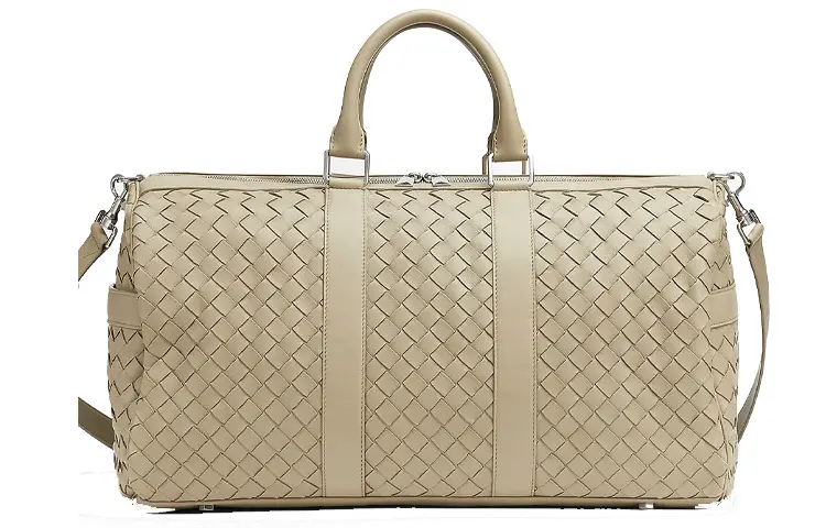 Bottega Veneta Leather Shoulder Bag, Handbag, Travel Bag Men's Ecru