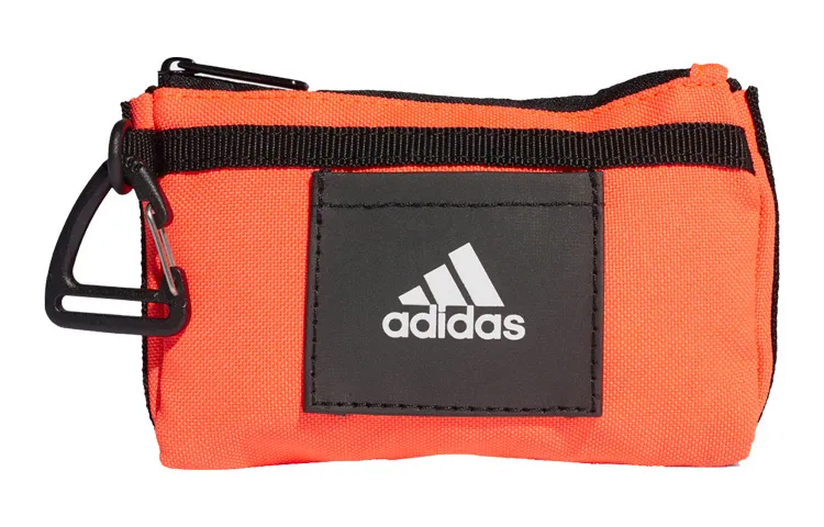 Adidas Zip Closure Polyester Clutch Handbag Small Unisex Red