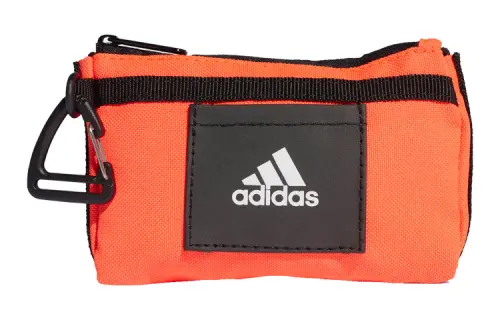 Adidas Zip Closure Polyester Clutch Handbag Small Unisex Red