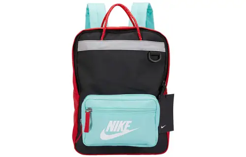 Nike Nike Tanjun Color Blocking Color Contrast Student Polyester Fiber School Bag Backpack Men's Mint Green/Black