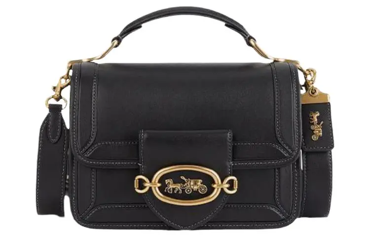 COACH Hero Cow Leather Handbags Small Women's