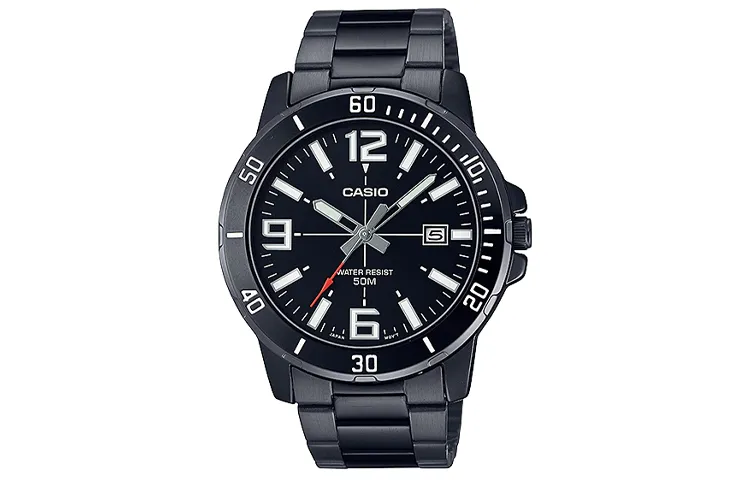 CASIO Men Standard Series Black Watch MTP-VD01B-1BV