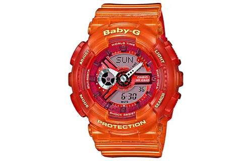 CASIO Women's BABY-G Orange Watch BA-110JM-4A