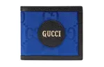 GUCCI Off The Grid Leather Wallet Men's Blue/Black