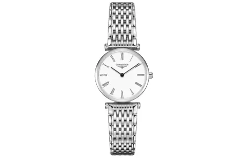 LONGINES Jialan Collection Quartz Movement Women's Watch 24mm White Dial Stainless Steel Case
