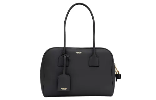 Burberry Cube Calfskin Bowling Bag, Handbag, Shoulder Bag Medium Women's Black