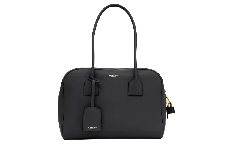 Burberry Cube Calfskin Bowling Bag, Handbag, Shoulder Bag Medium Women's Black