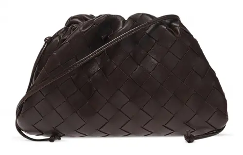 Bottega Veneta Cow Leather Shoulder Bag Women's Brown