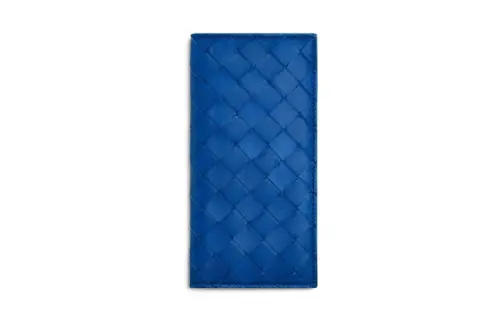 Bottega Veneta Long Cow Leather Wallet Men's Cobalt Blue