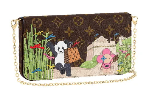 LOUIS VUITTON Felicie Pochette Monogram Vivienne Myosotis Blue